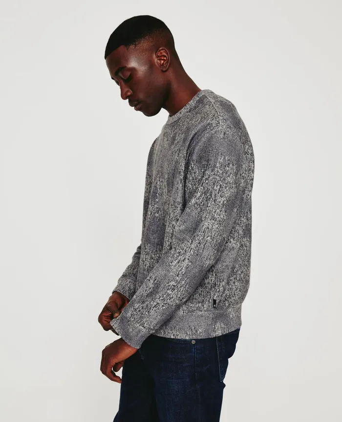 Arc Crew Ikat Heather Grey Multi Men AG Jeans Sweatshirts Arc Crew Ikat Heather Grey Multi Men AG Jeans Sweatshirts