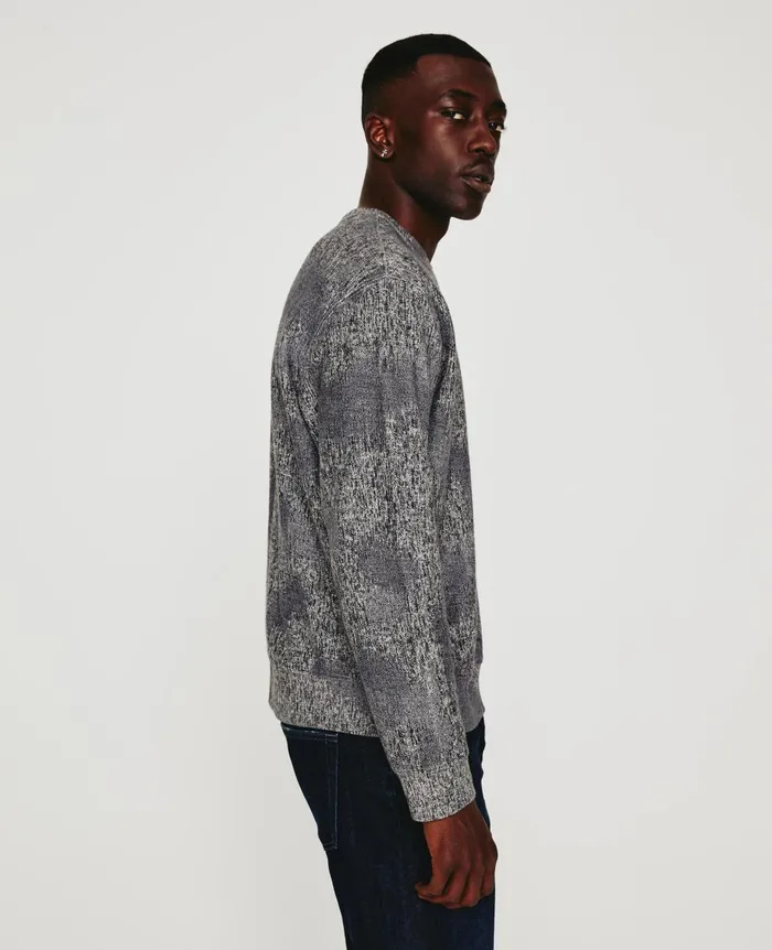 Arc Crew Ikat Heather Grey Multi Men AG Jeans Sweatshirts Arc Crew Ikat Heather Grey Multi Men AG Jeans Sweatshirts