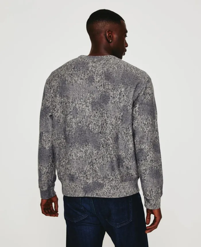 Arc Crew Ikat Heather Grey Multi Men AG Jeans Sweatshirts Arc Crew Ikat Heather Grey Multi Men AG Jeans Sweatshirts