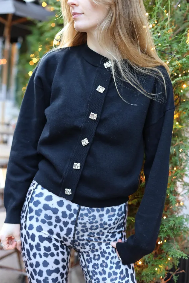 Arya Cardigan 8211 Black Women Cras Knitwear