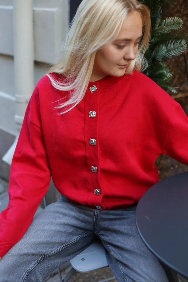 Arya Cardigan 8211 Red Women Cras Knitwear