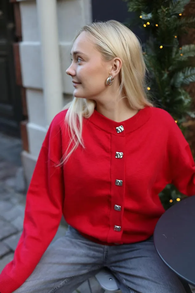 Arya Cardigan 8211 Red Women Cras Knitwear