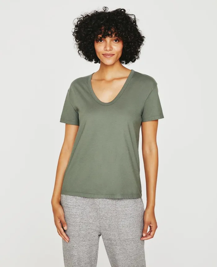 Aspen U Hunter Sage Women AG Jeans Tees and Tanks Aspen U Hunter Sage Women AG Jeans Tees and Tanks