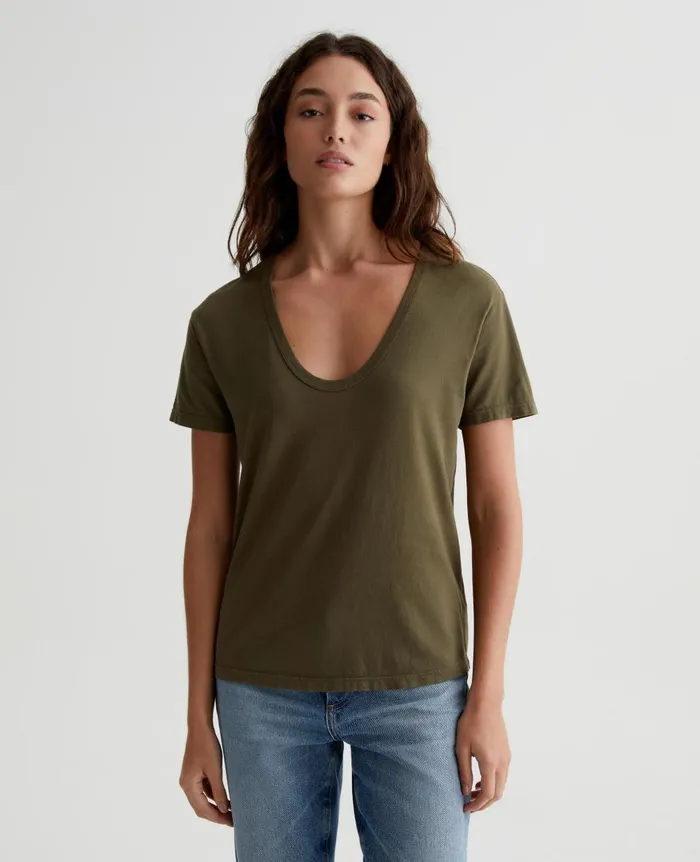 Aspen U Shady Moss Women AG Jeans Tees and Tanks