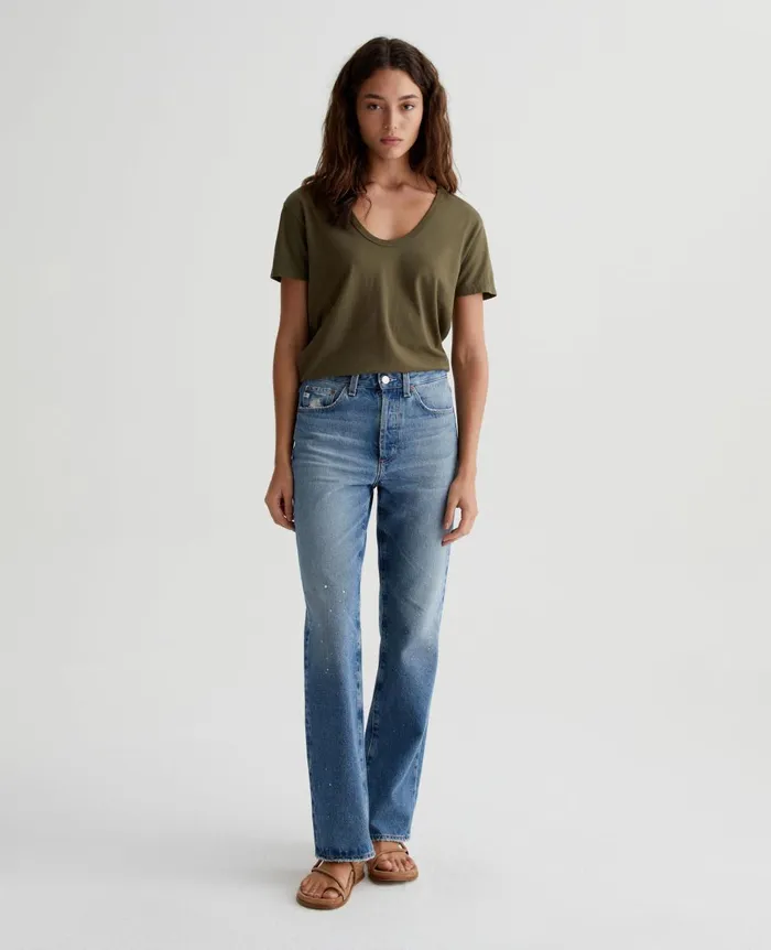 Aspen U Shady Moss Women AG Jeans Tees and Tanks Aspen U Shady Moss Women AG Jeans Tees and Tanks