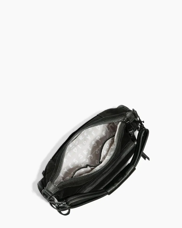 Away We Go Convertible Shoulder Black Suede Women Aimee Kestenberg Shoulder Bags