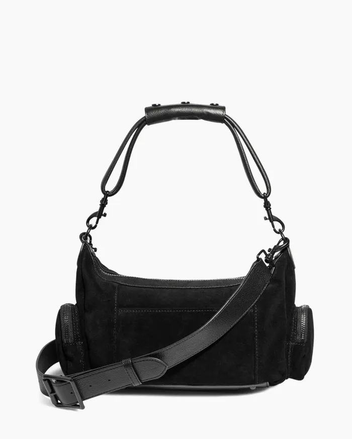 Away We Go Convertible Shoulder Black Suede Women Aimee Kestenberg Shoulder Bags