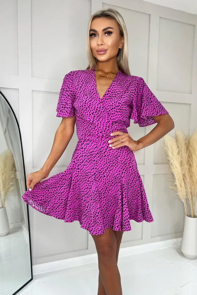 AX Paris Hot Pink Heart Print Skater Dress Dresses