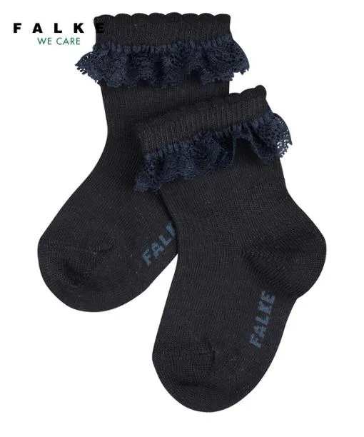 Babies and Kids Romantic Lace Babies Socks Dark Navy FALKE Baby Socks