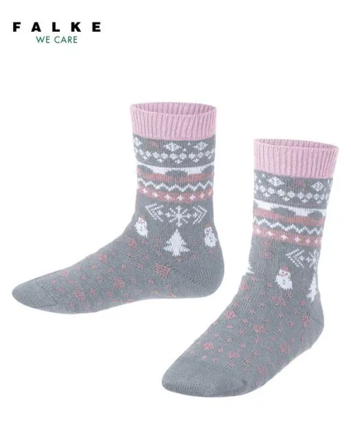 Babies and Kids Weather Fair Isle Kids Socks Steel Mel FALKE Socks