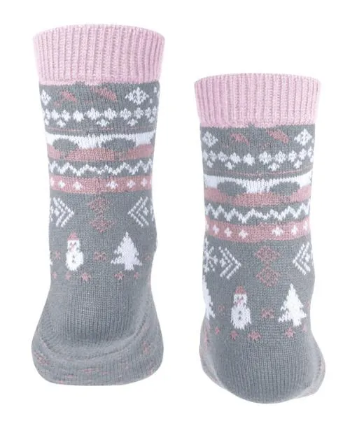 Babies and Kids Weather Fair Isle Kids Socks Steel Mel FALKE Socks