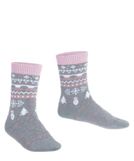 Babies and Kids Weather Fair Isle Kids Socks Steel Mel FALKE Socks