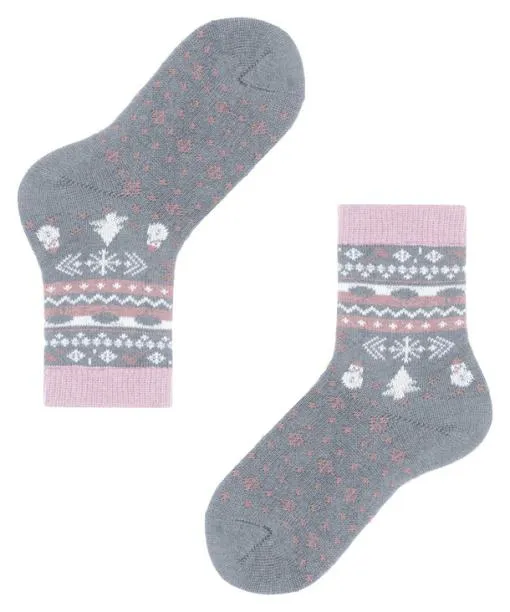 Babies and Kids Weather Fair Isle Kids Socks Steel Mel FALKE Socks