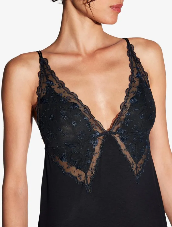 Babydoll In Onyx Sleepwear La Perla Slips and Dresses