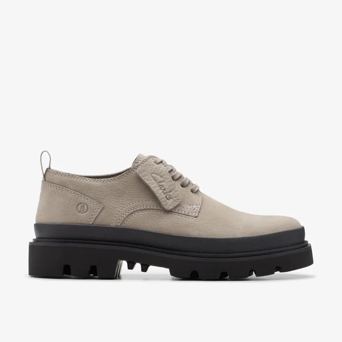 Badell Lace Grey Nubuck Men Clarks Casual Dress Shoes