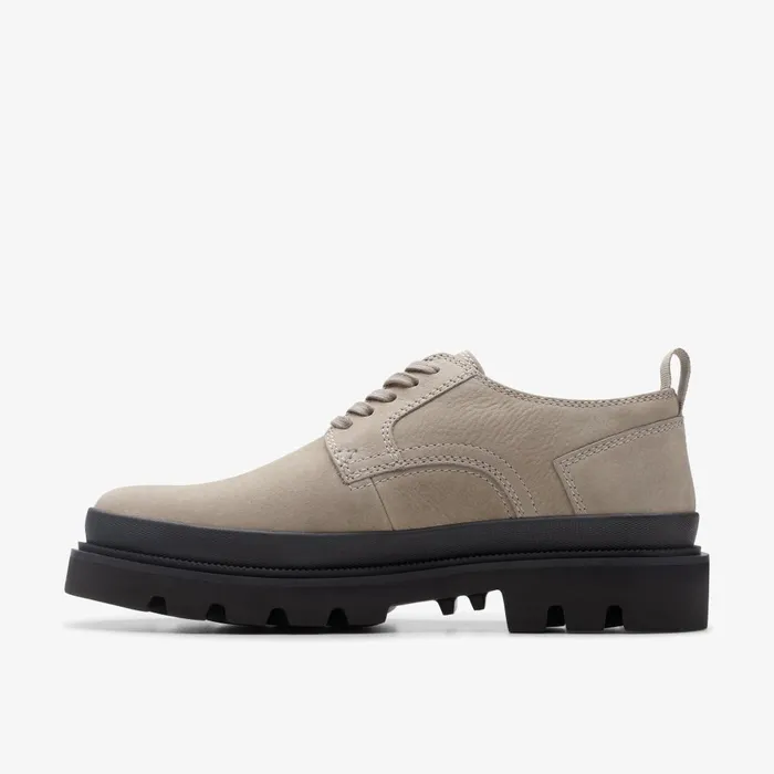 Badell Lace Grey Nubuck Men Clarks Casual Dress Shoes