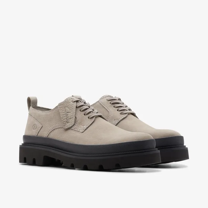 Badell Lace Grey Nubuck Men Clarks Casual Dress Shoes