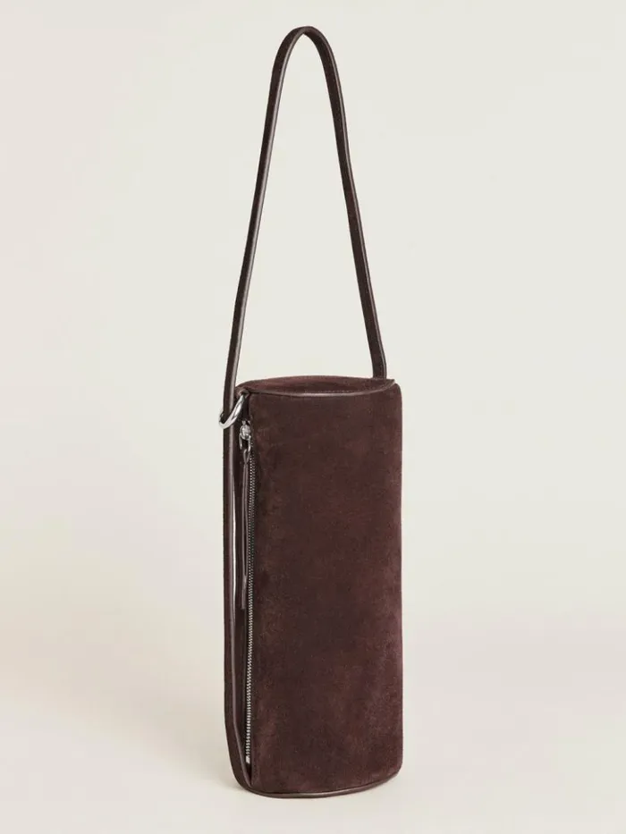 Bags The Reformation Simona Cylinder Bag Espresso Suede