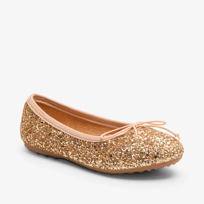 Ballerinas lucy gold glitter Gold 8211 bisgaardshoes KIDS