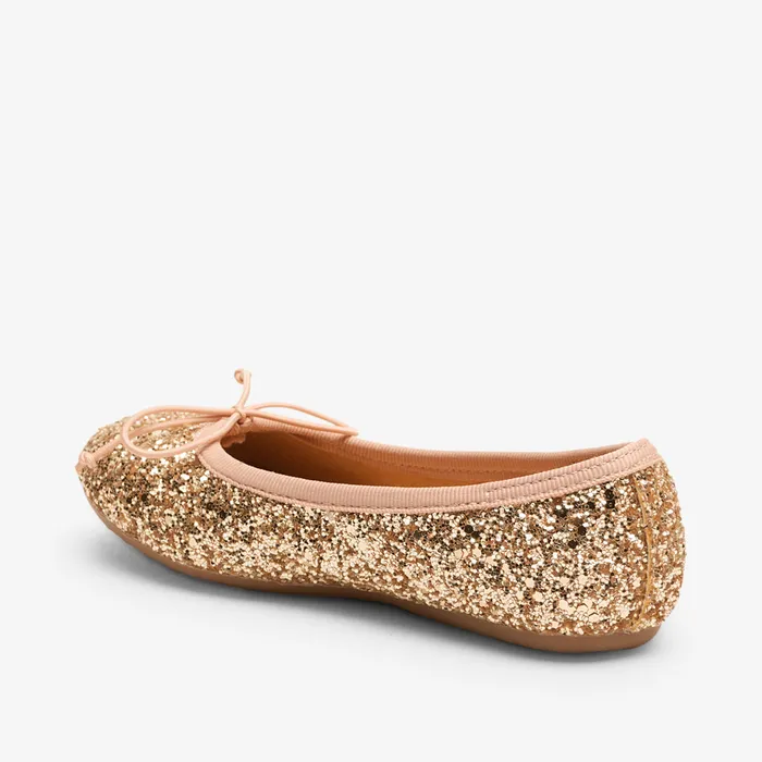 Ballerinas lucy gold glitter Gold 8211 bisgaardshoes KIDS