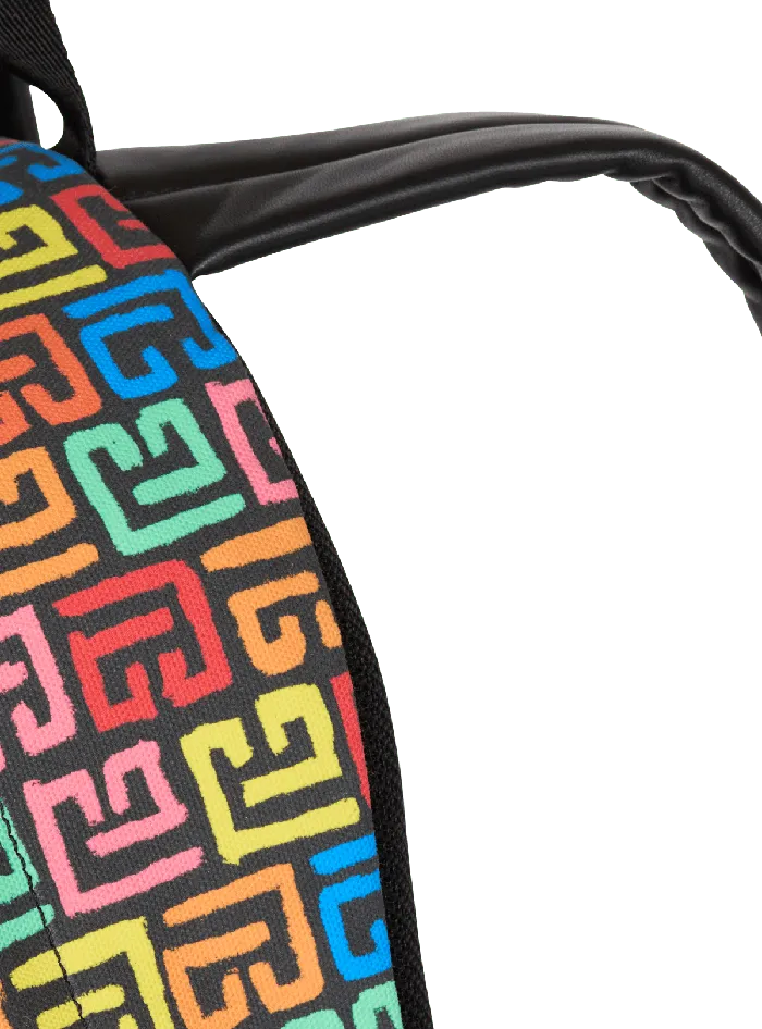 Balmain Bags And Backpacks Men Multicoloured PB Labyrinth Canvas Backpack Black