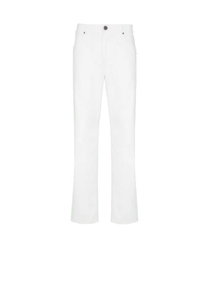 Balmain Denim Men White Denim Jeans White