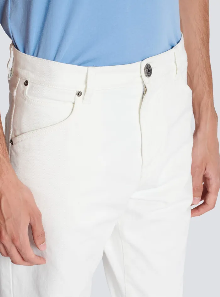 Balmain Denim Men White Denim Jeans White