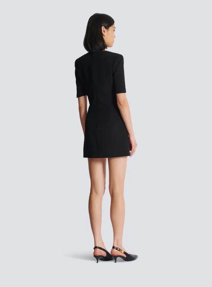 Balmain Dresses Women 8button Crepe Dress Black