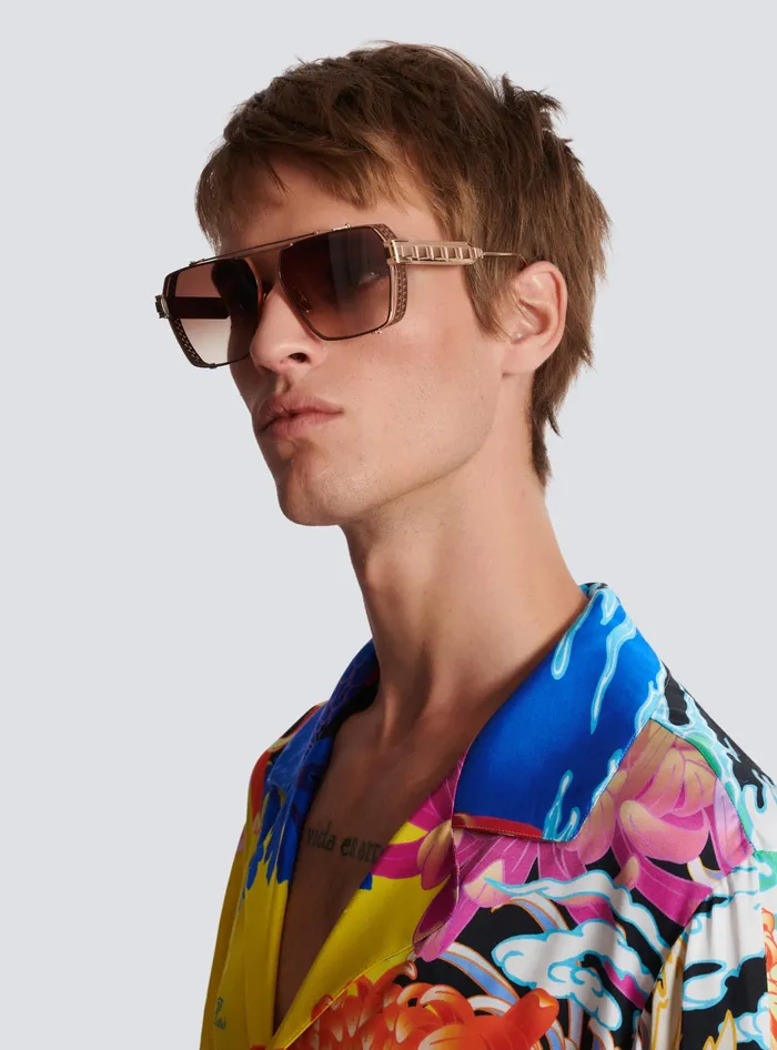 Balmain Eyewear MenWomen Premier Sunglasses Brown