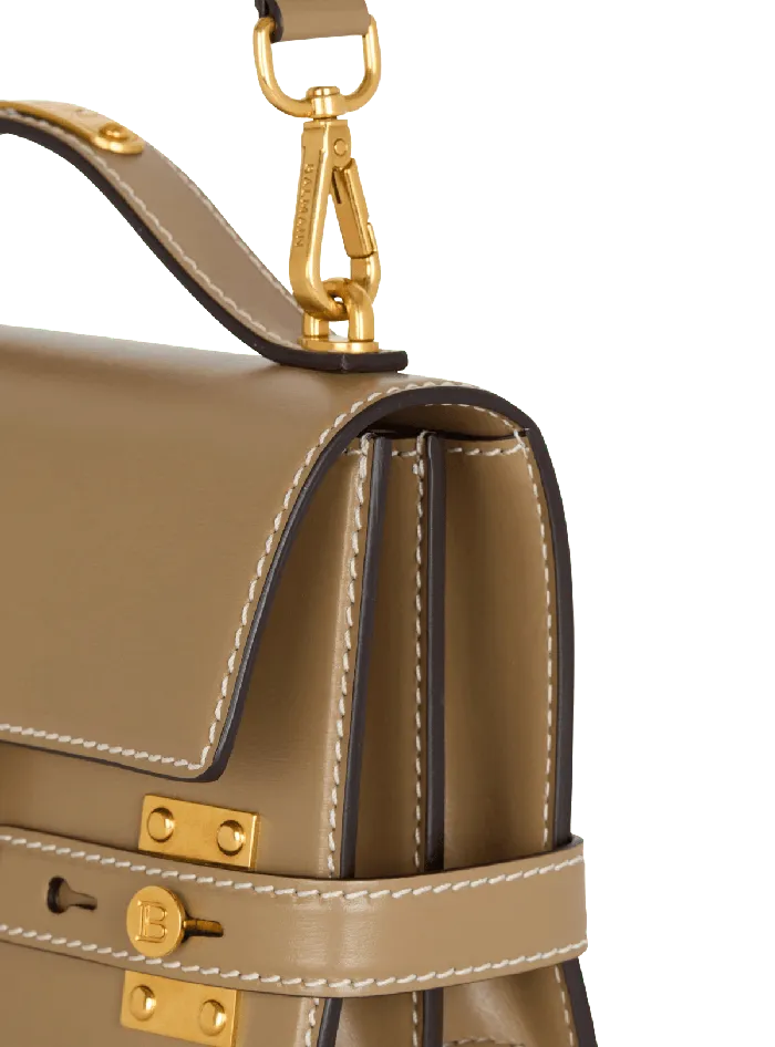 Balmain Handbags Women BBuzz Shoulder 24 Calfskin Bag Brown