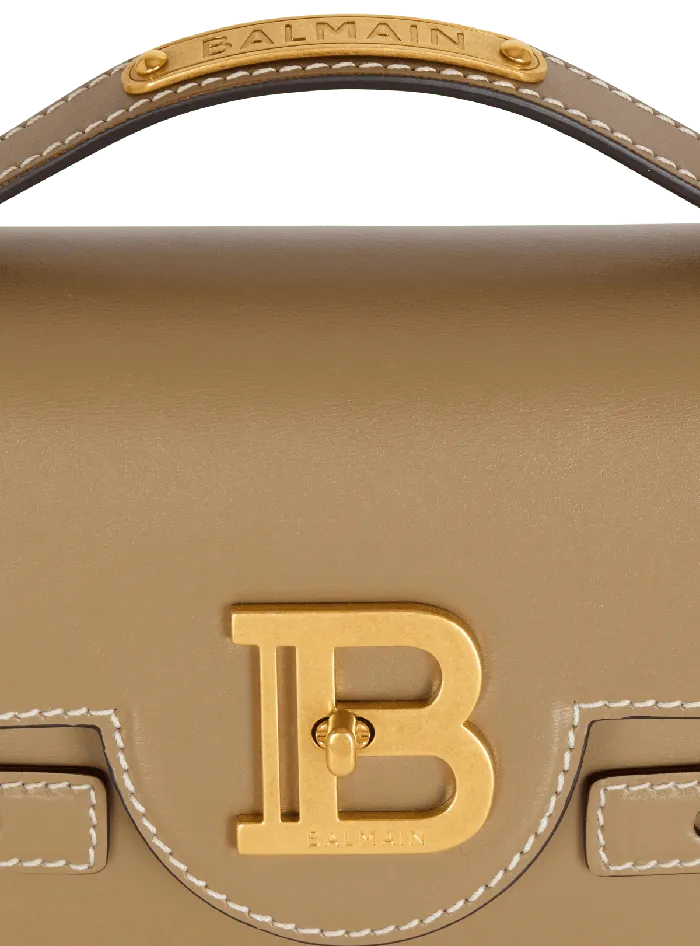 Balmain Handbags Women BBuzz Shoulder 24 Calfskin Bag Brown