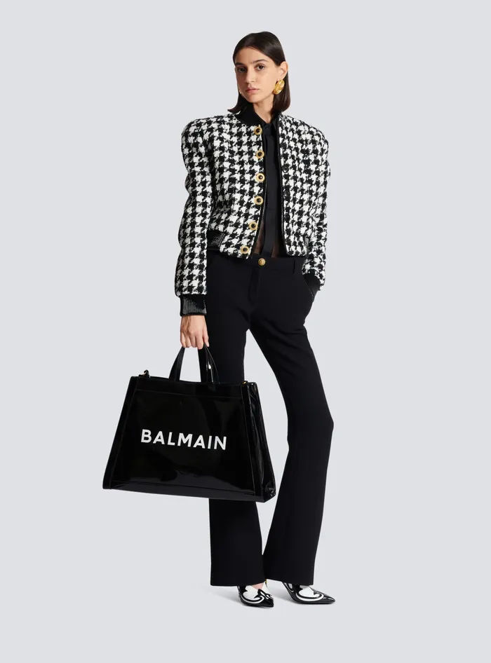Balmain Handbags Women Olivier039s Cabas In Vinyl Black