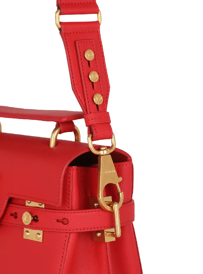 Balmain Handbags Women Smooth Leather BBuzz 23 Bag Red