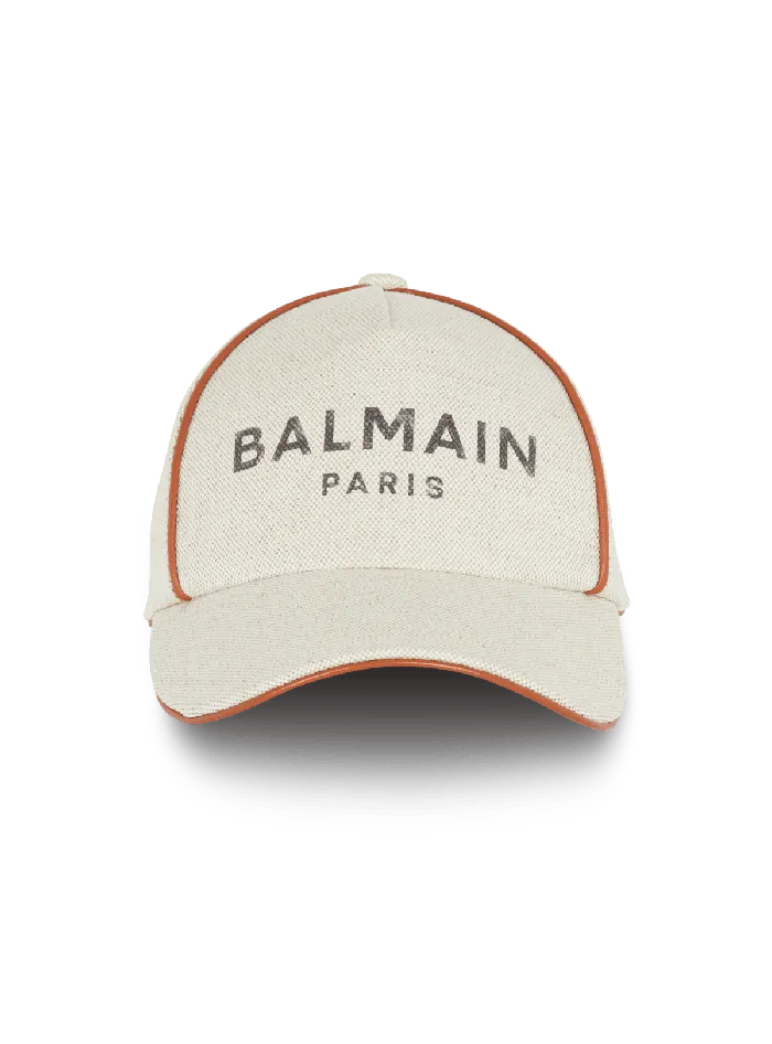 Balmain Hats And Caps Women Cotton BArmy Cap With Logo White