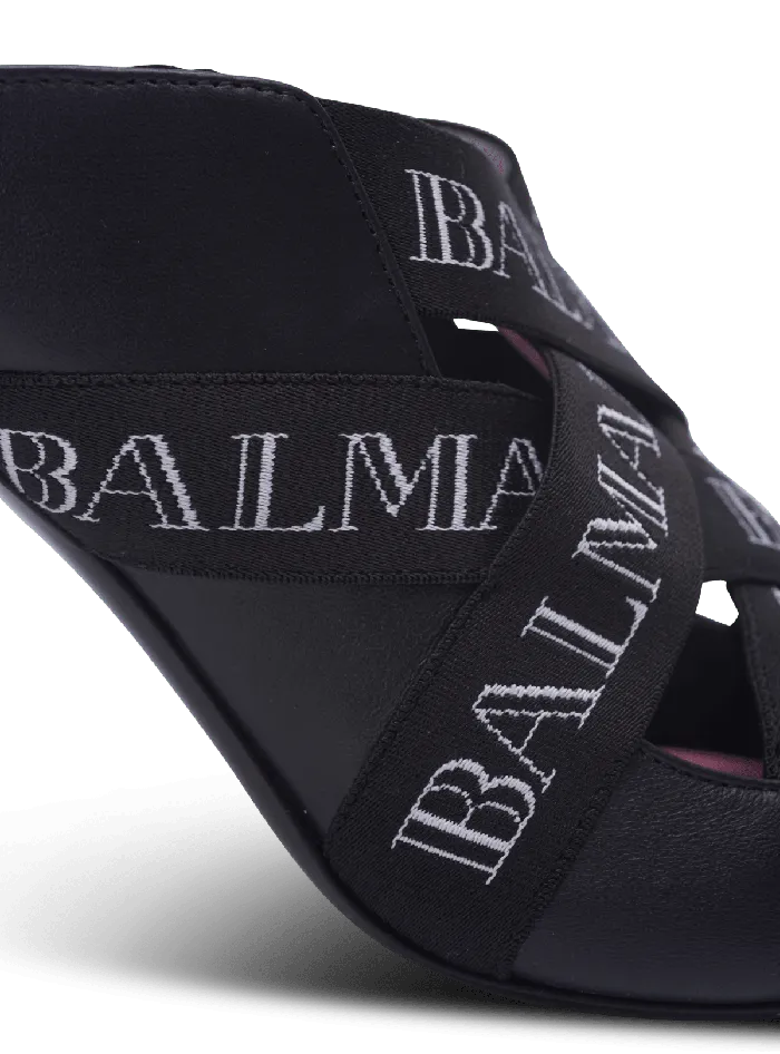 Balmain High Heels and Pumps Women Ruby Mules With Vintage Straps Black