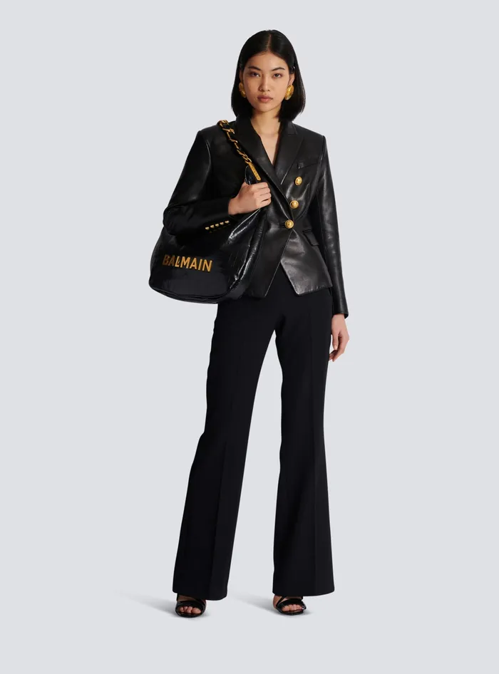 Balmain Jackets And Blazers Women Classic 6button Leather Jacket Black