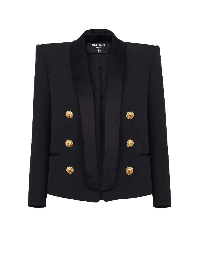 Balmain Jackets And Blazers Women Edgetoedge 6button Jacket Black