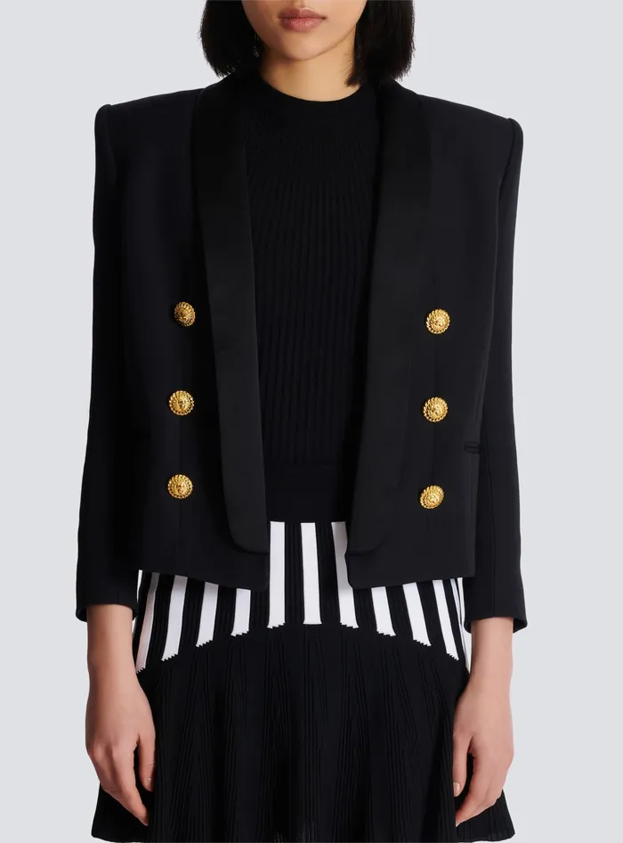 Balmain Jackets And Blazers Women Edgetoedge 6button Jacket Black