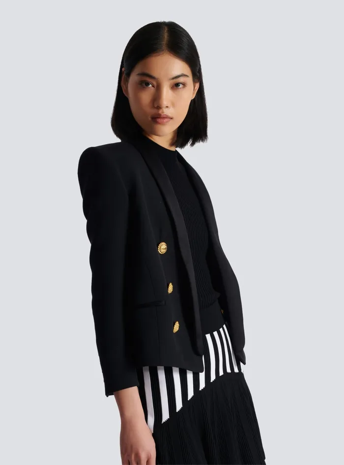 Balmain Jackets And Blazers Women Edgetoedge 6button Jacket Black