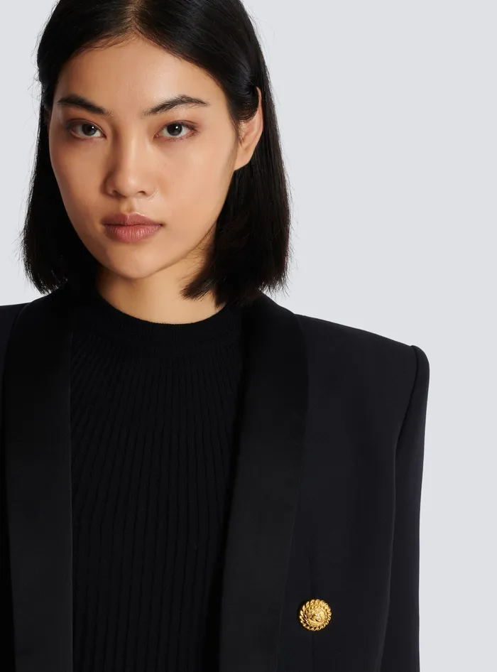 Balmain Jackets And Blazers Women Edgetoedge 6button Jacket Black