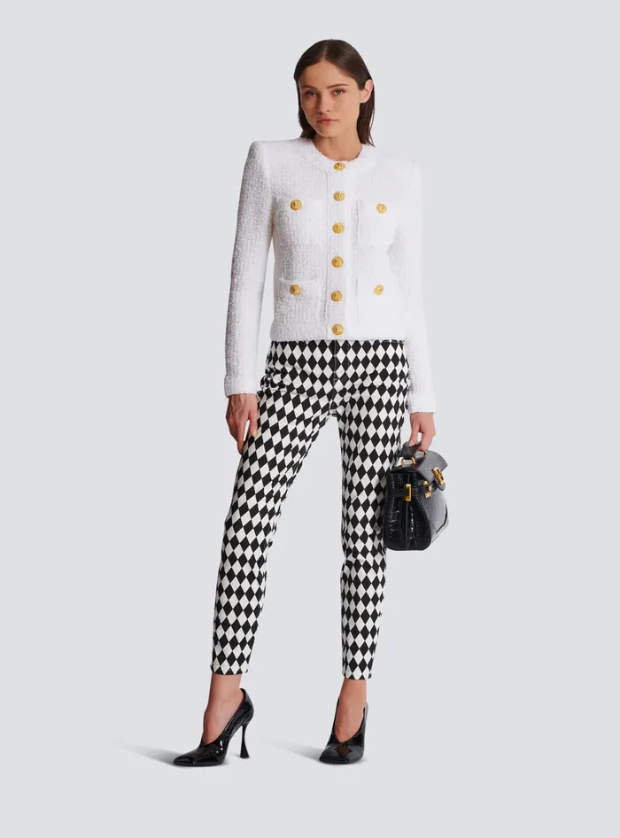 Balmain Jackets And Blazers Women Miami Tweed 4pocket Jacket White