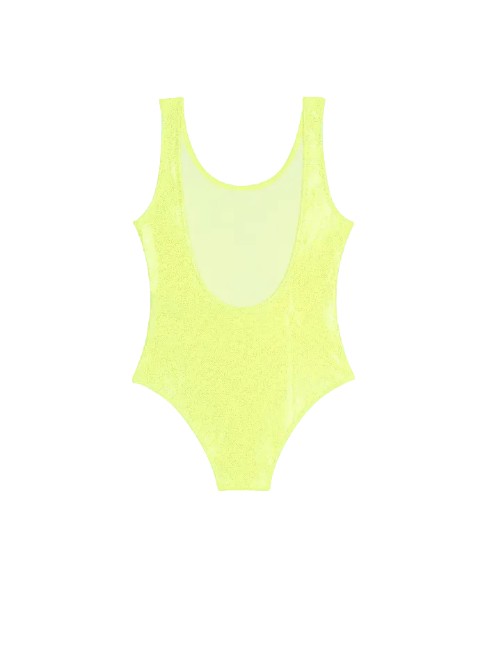 Balmain Kids Logo Swimsuit Yellow