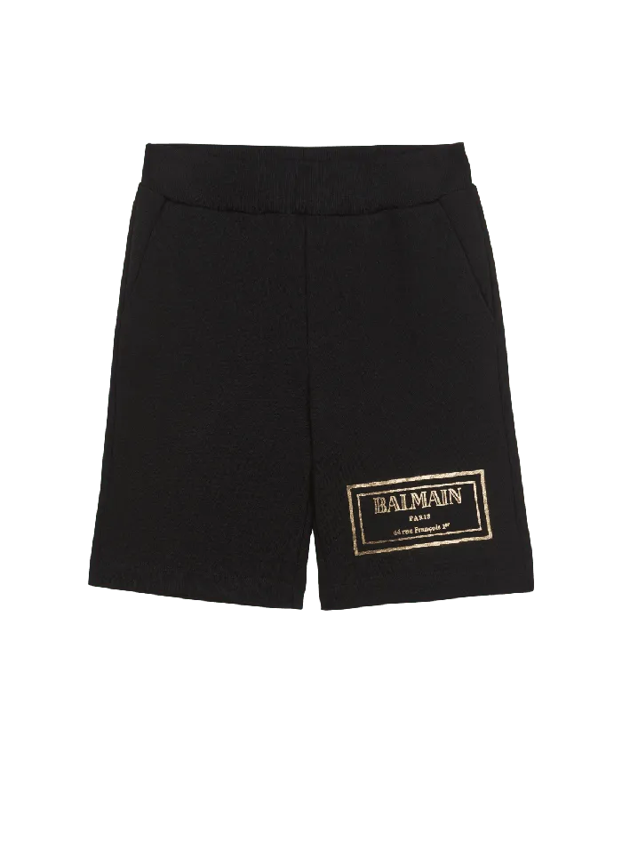 Balmain Kids Sport Shorts Black