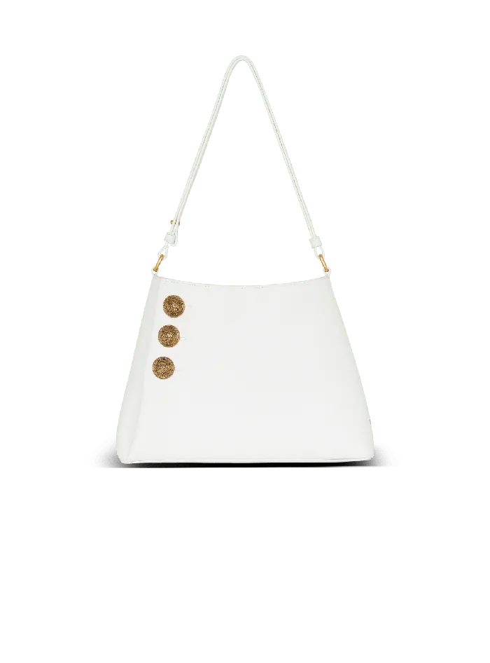 Balmain Shoulder Bags Women Emblegraveme Shoulder Bag In Grained Calfskin White Balmain Shoulder Bags Women Emblegraveme Shoulder Bag In Grained Calfskin White