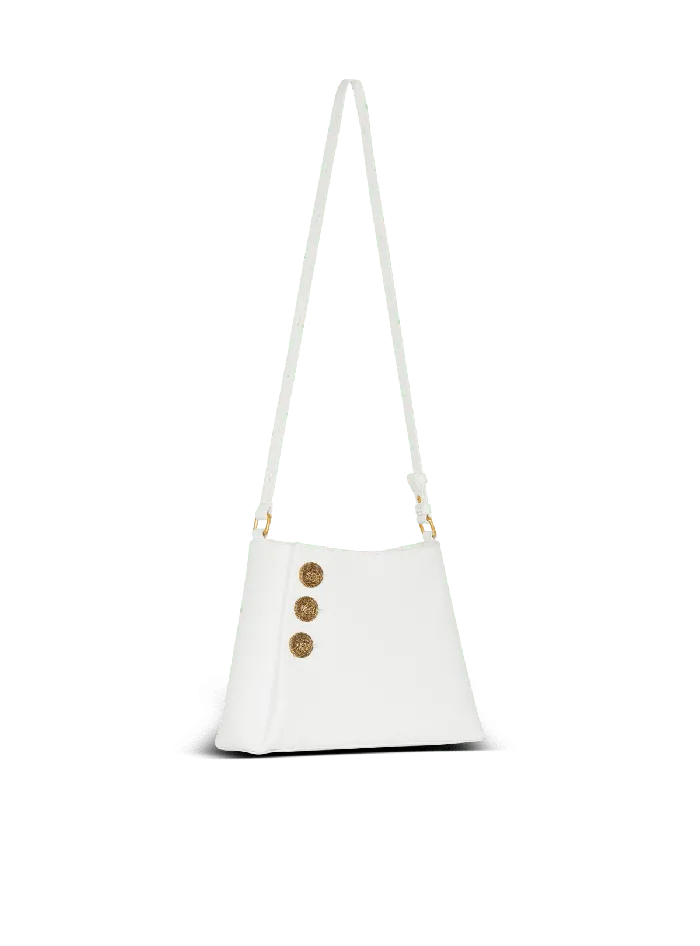 Balmain Shoulder Bags Women Emblegraveme Shoulder Bag In Grained Calfskin White