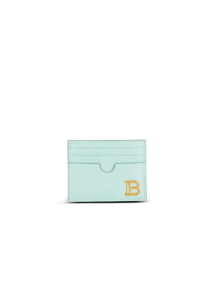 Balmain Small Leather Goods Women Calfskin BBuzz Card Holder Blue