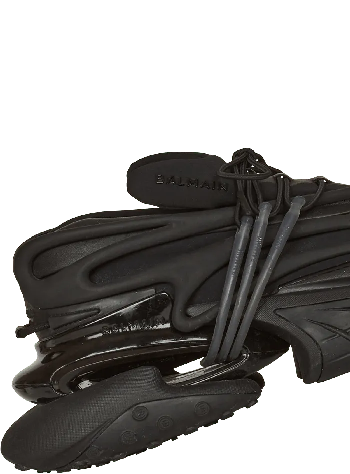 Balmain Sneakers Men Leather Unicorn Lowtop Sneakers Black