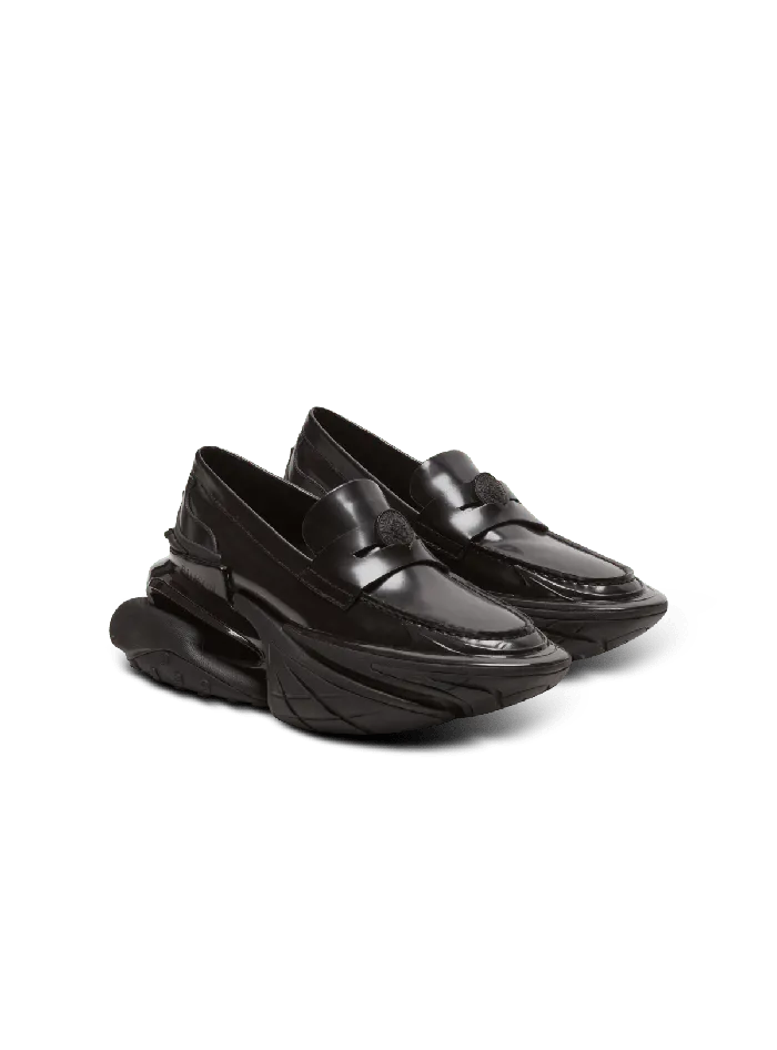 Balmain Sneakers Men Main Lab Unicorn Glazed Loafer Sneakers Black