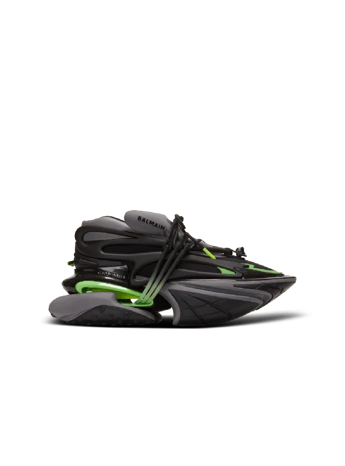 Balmain Sneakers Men Unicorn Low Sneakers In Neoprene And Calfskin Black