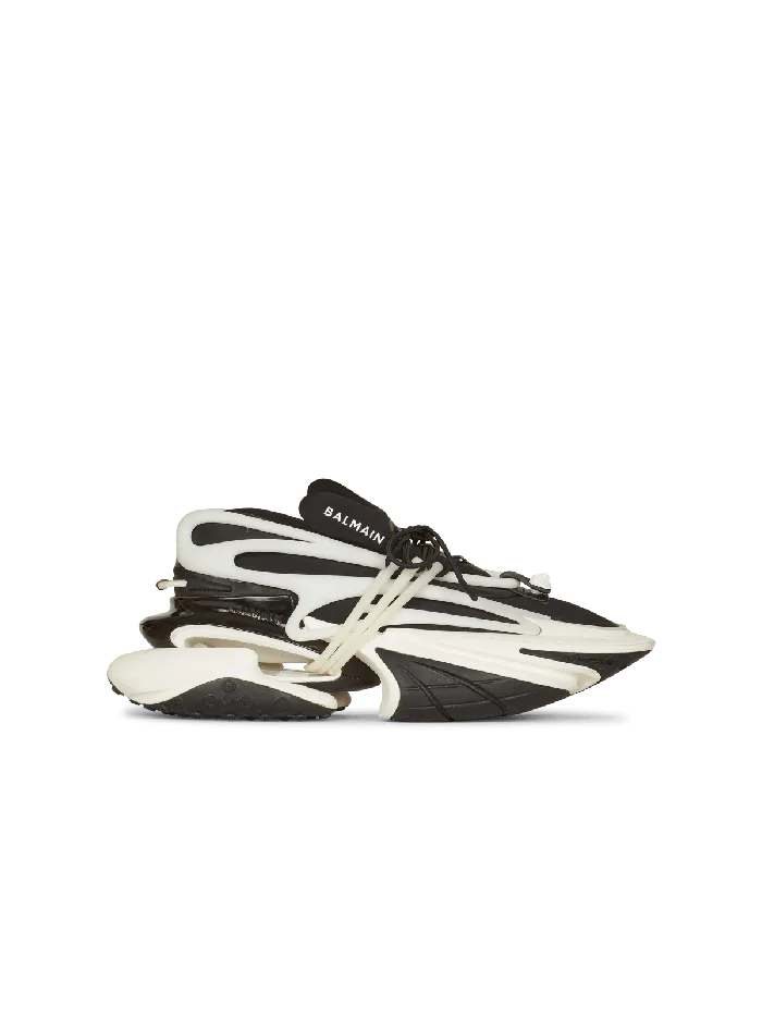 Balmain Sneakers Men Unicorn Lowtop Sneakers In Neoprene And Leather Black